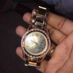 Gold female watch